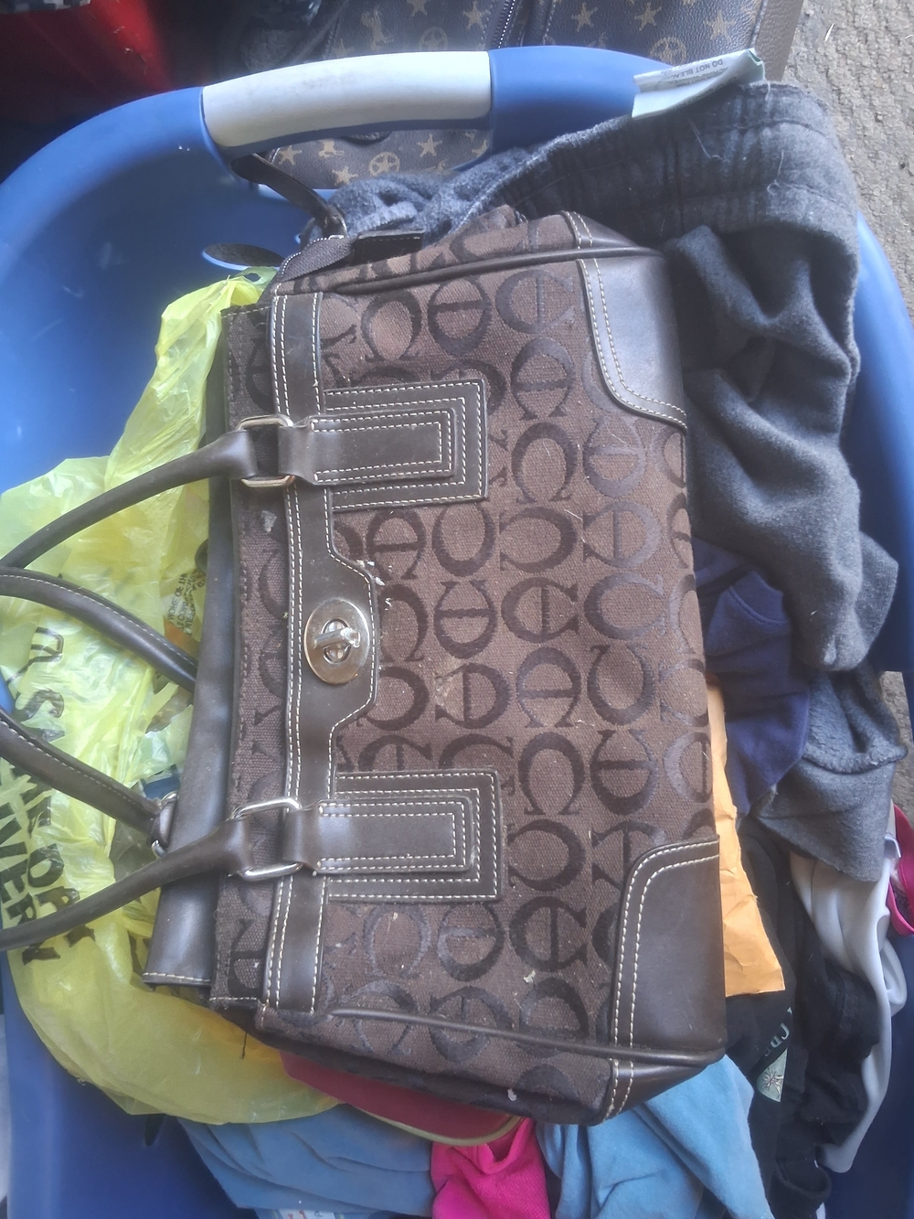 Coach Brown Signature Logo Shoulder Bag